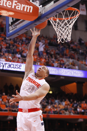 Brandon Triche scored 12 points and notched 5 assists in SU's victory over Eastern Michigan on Monday night. But Triche also added four turnovers in a game where SU committed 18 and forced 24. 
