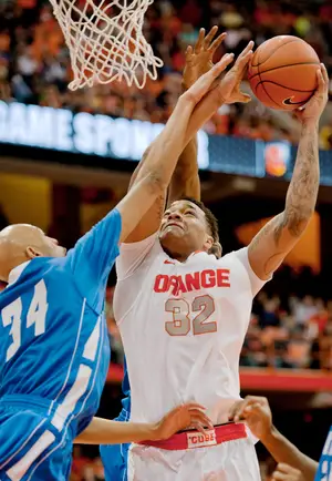 DaJuan Coleman and the rest of Syracuse's big men have slumped in recent games, forcing the Orange's guards to have to pick up the bulk of the scoring. Syracuse will look for more production from its inside players when it plays at Villanova on Saturday.