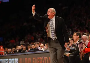 Jim Boeheim candidly looked back on his 30-plus years of Big East tournament basketball at Madison Square Garden. No coach has won more games in the tournament than the Syracuse head coach.
