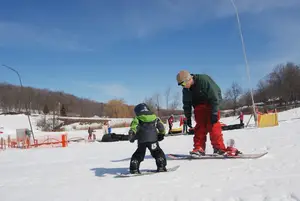 The Four Seasons Golf and Ski Center offers ski and snowboard lessons or day passes so customers can go down the slopes at their leisure. Single-day lessons are $49; students will receive rented gear, an hour-long lesson and a daylong lift pass. Lessons are often taught by local college and high school students.   