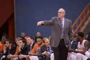 Jim Boeheim coaches Syracuse to a 72-48 win over Holy Cross Friday in the Carrier Dome.