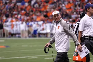 Syracuse opened up spring practice Sunday, and head coach Scott Shafer discussed what he saw from his Orange team afterward.