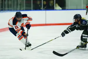 Freshman forward Emily Costales has returned from an MCL injury to play good minutes on Syracuse's first line late in the season. 