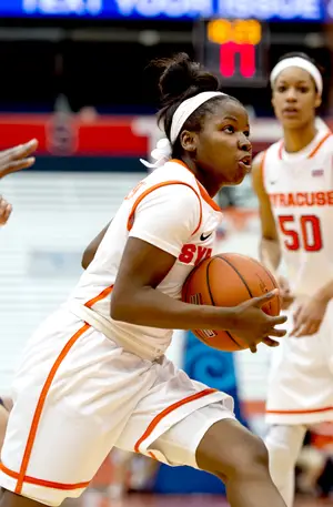 Syracuse sophomore point guard Alexis Peterson has been named to the All-Atlantic Coast Conference second team, the conference announced Tuesday afternoon. 