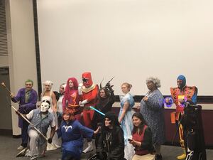 Many of the participants in the cosplay contest were students in Professor Chris Wildrick's Cosplay 300 class. 