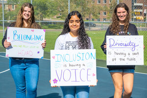 Caroline Ridge, Halie Patel and Katarina Sako all serve on Best Buddies' E-Board, helping to create an essential on-campus community for individuals with intellectual and developmental disabilities.