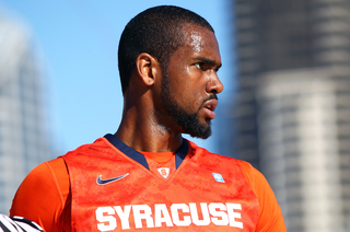James Southerland of the Syracuse Orange looks on during the game against the San Diego State Aztecs during the Battle on the Midway game on Sunday.