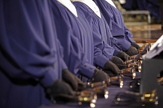 The United Church Handbell Choir performs classic Christmas songs during the holiday concert Sunday night. 