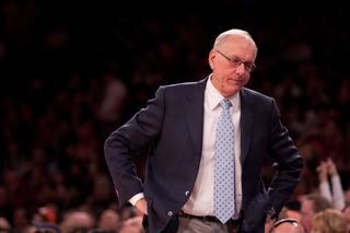 Jim Boeheim turns away from the action in the Orange's first loss of the season.
