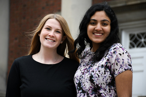 The Daily Orange Editorial Board's sat down to talk with Student Association presidential candidate Mackenzie Mertikas and vice presidential candidate Sameeha Saied.