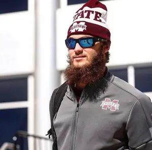 Garrett Shrader grew out his beard in high school, and fans rallied around it at Mississippi State. 