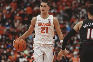Cole Swider led the Orange with 21 points in their win over Boston College. 