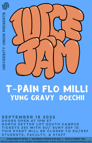 T-Pain and Flo Milli will be supported by Yung Gravy and Doechii for this year's Juice Jam.

