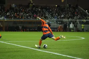 Curti played in the middle of the backline in Syracuse's win over Virginia. 