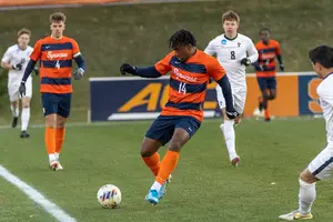 Syracuse advanced to the third round of the NCAA Tournament, defeating Penn 2-1. 