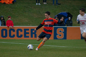 Curt Calov earned his first start since September, blocking shots and running rampant down the right wing to catalyze Syracuse’s attack.