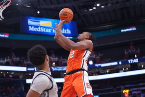 Syracuse used strong guard play from J.J Starling (pictured), Judah Mintz and Quadir Copeland to defeat Georgetown 80-68.