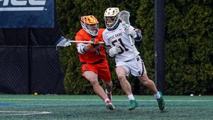 No. 3 Syracuse fell to No. 1 Notre Dame for the seventh straight time. The Orange turned the ball over 20 times en route to their five-game winning streak ending.