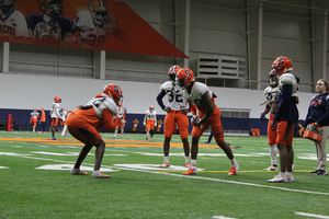 Syracuse head coach Fran Brown discussed switching Duce Chestnut from cornerback to safety at SU's fifth spring practice available to the media.