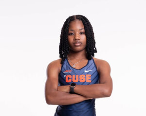 Despite lingering injuries and her original high school shutting down permanently, Taleea Buxton set the Pennsylvania 100-meter outdoor hurdles state record before her SU career.